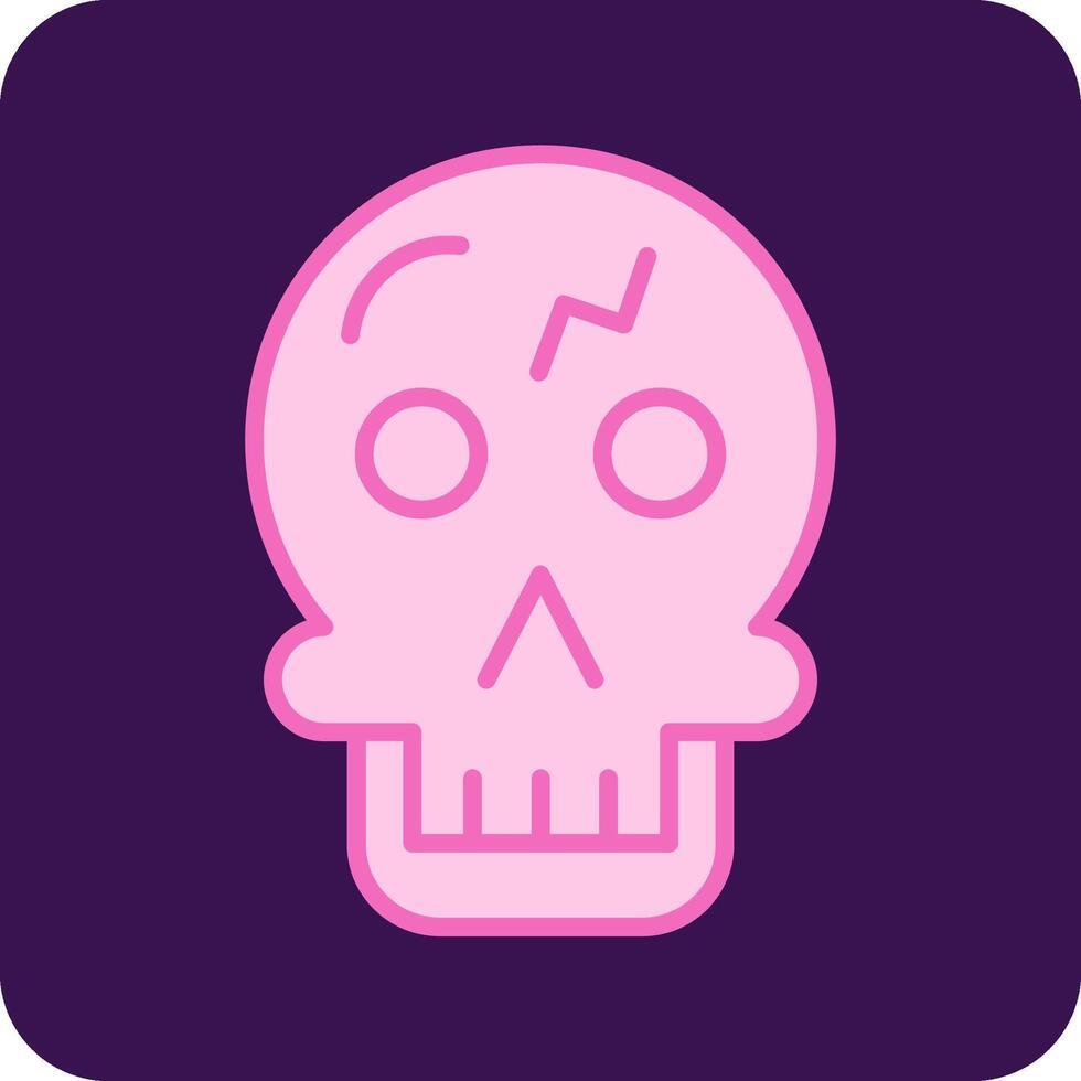 icono de vector de calavera