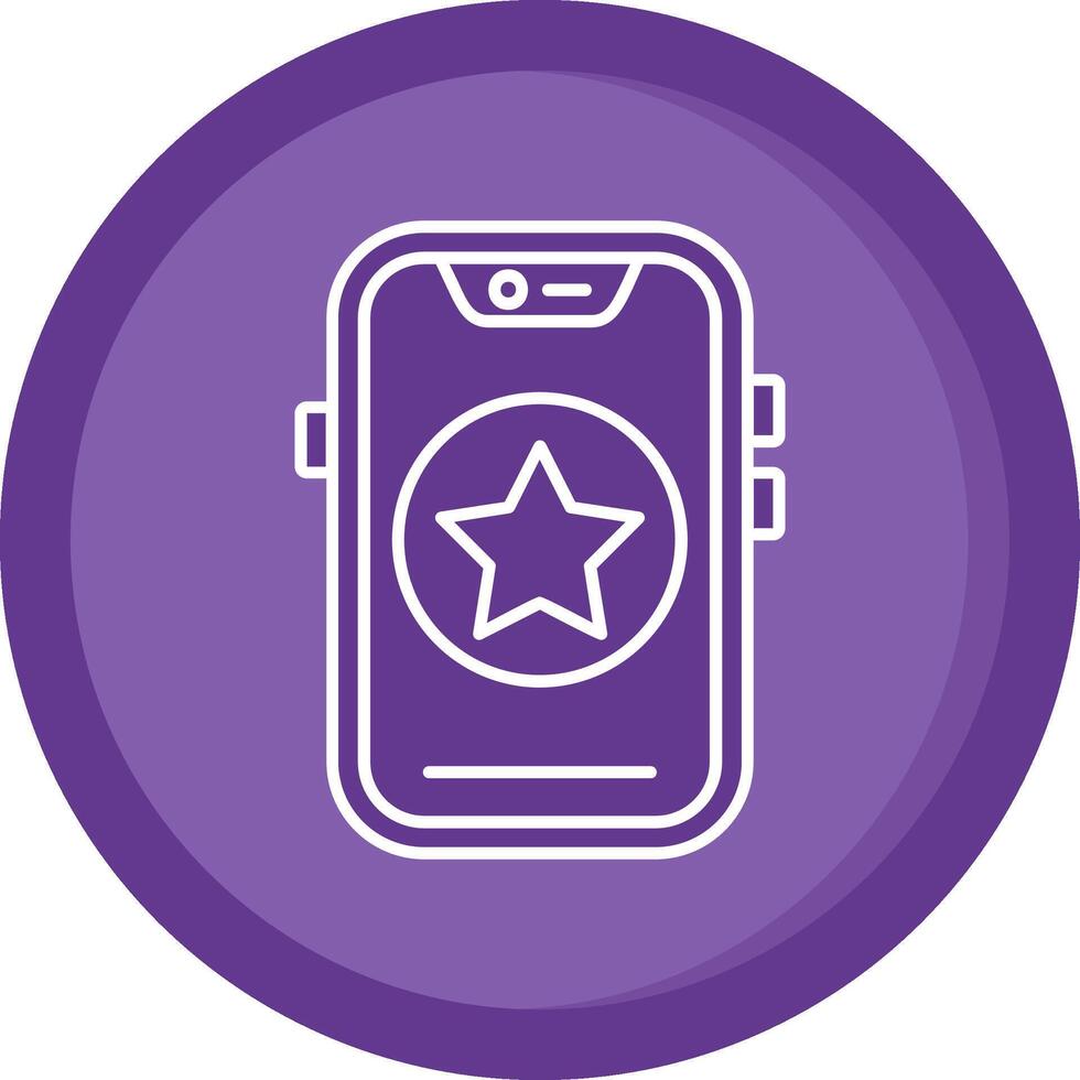 Star Solid Purple Circle Icon vector