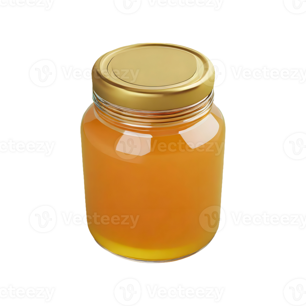 AI generated Sweet honey jar isolated on transparent background png