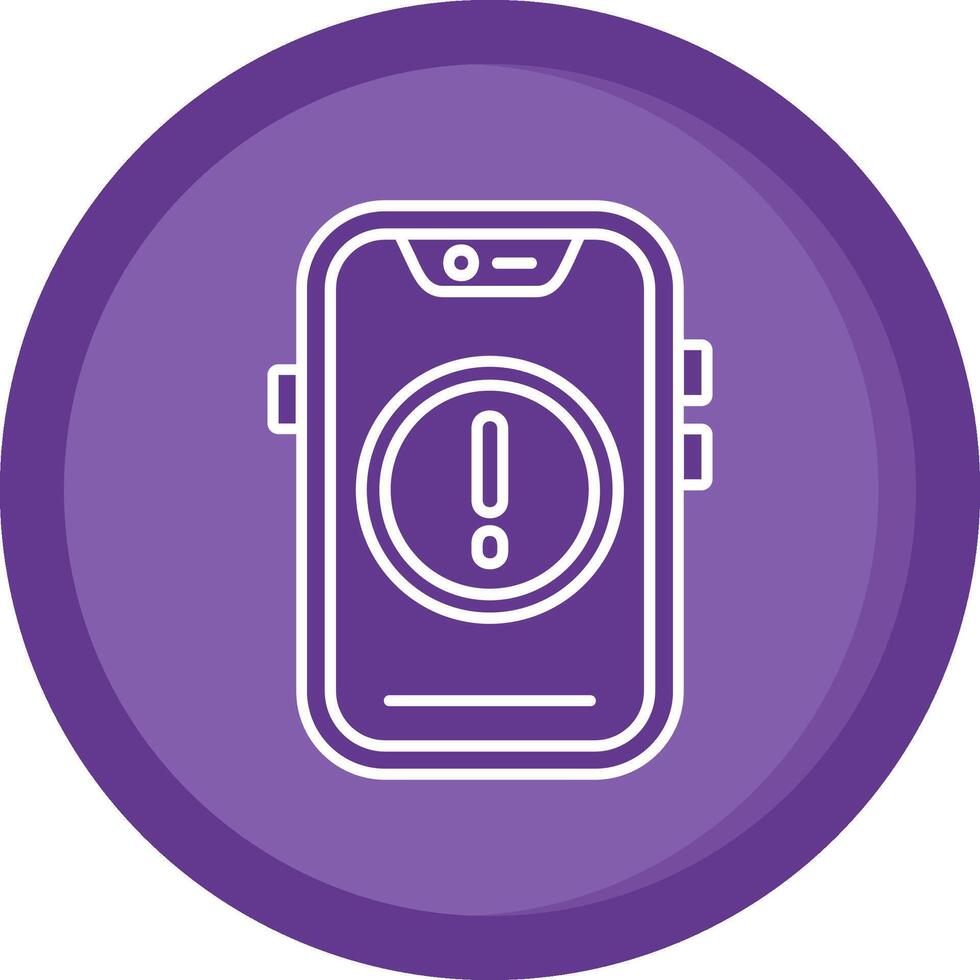 Error Solid Purple Circle Icon vector