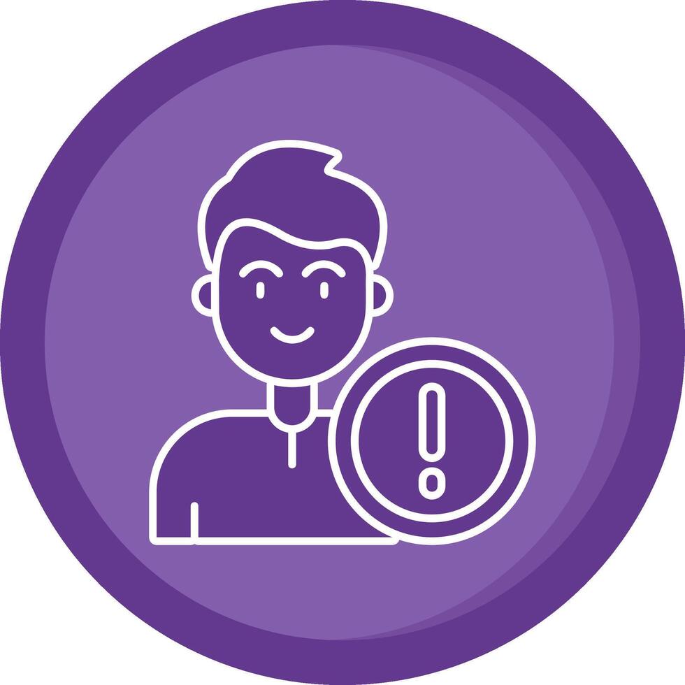 Error Solid Purple Circle Icon vector