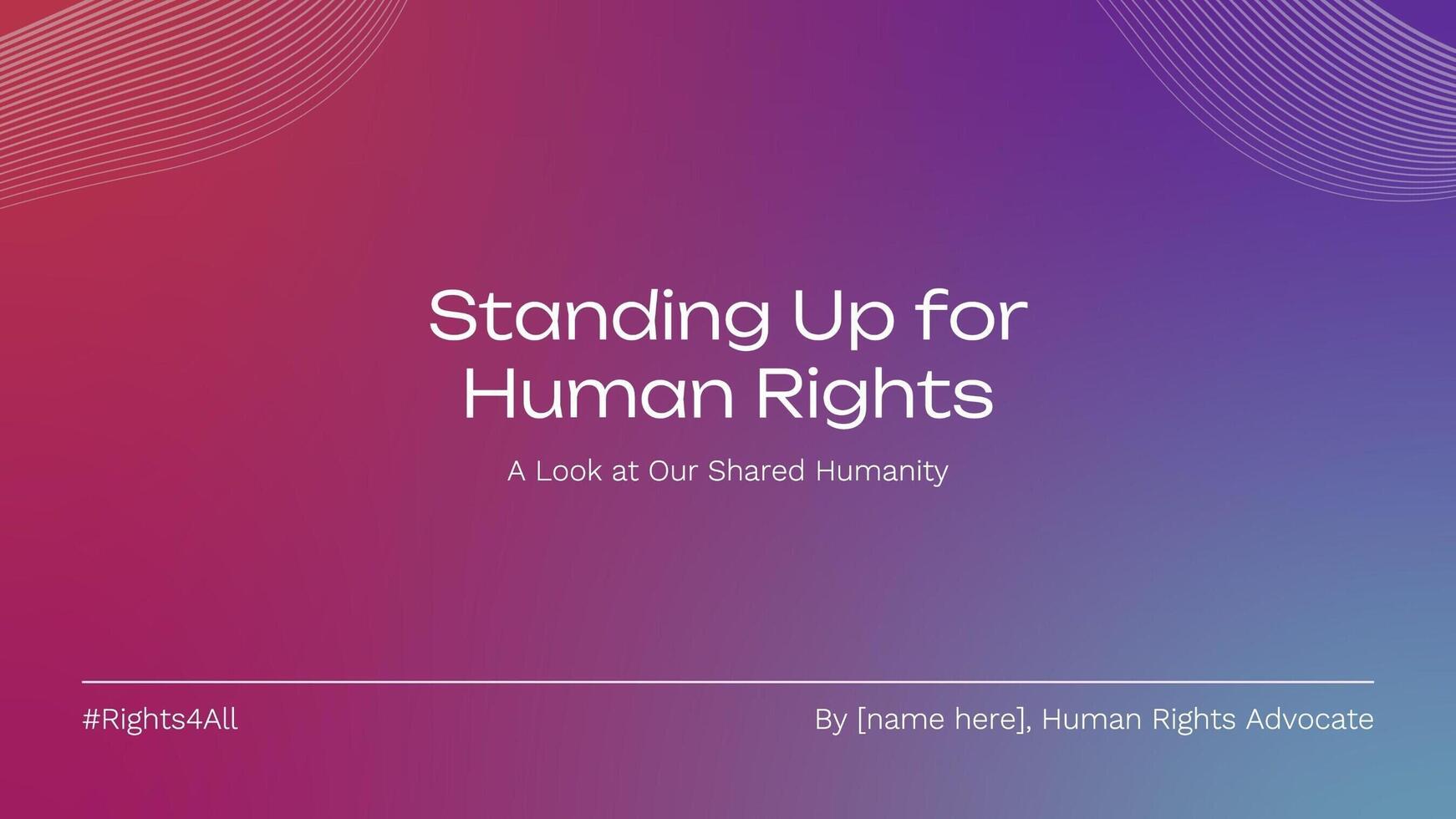 Human Rights Presentation template