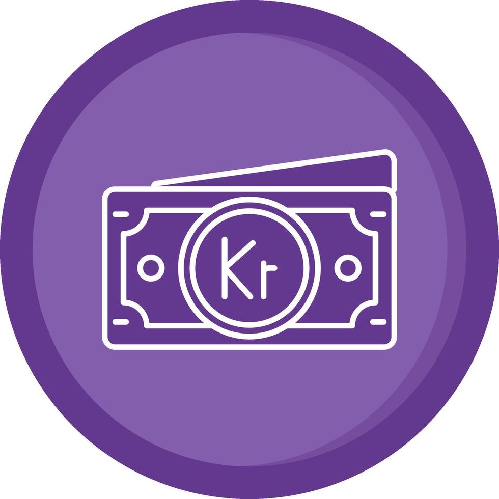 Krone Solid Purple Circle Icon vector