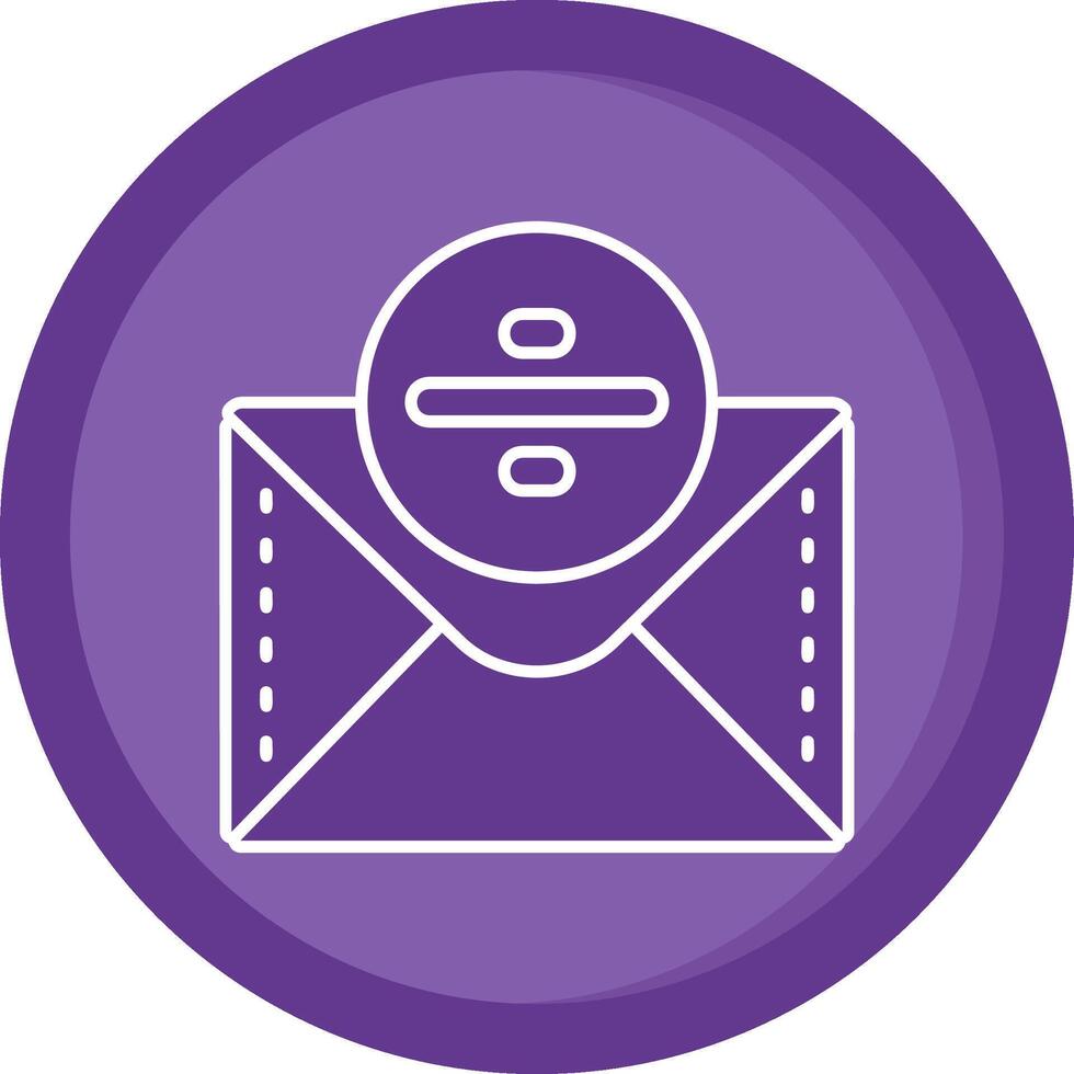 Divide Solid Purple Circle Icon vector