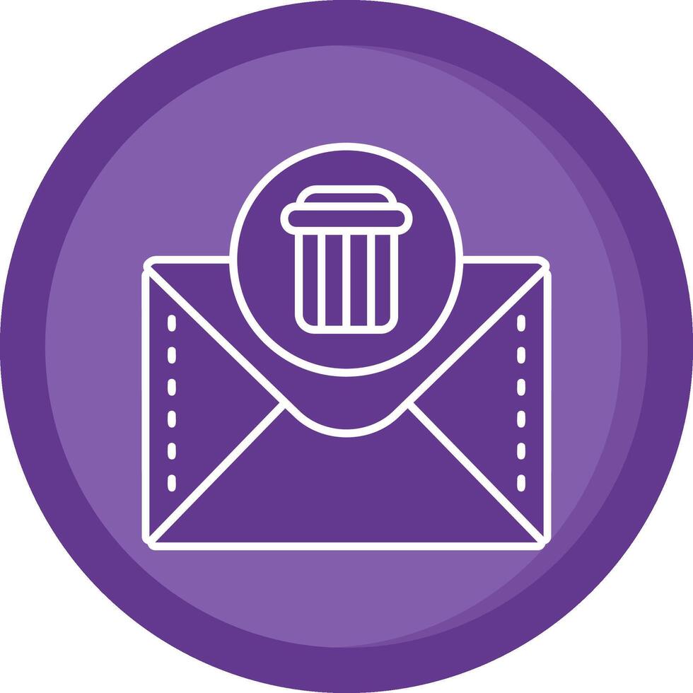 Dustbin Solid Purple Circle Icon vector