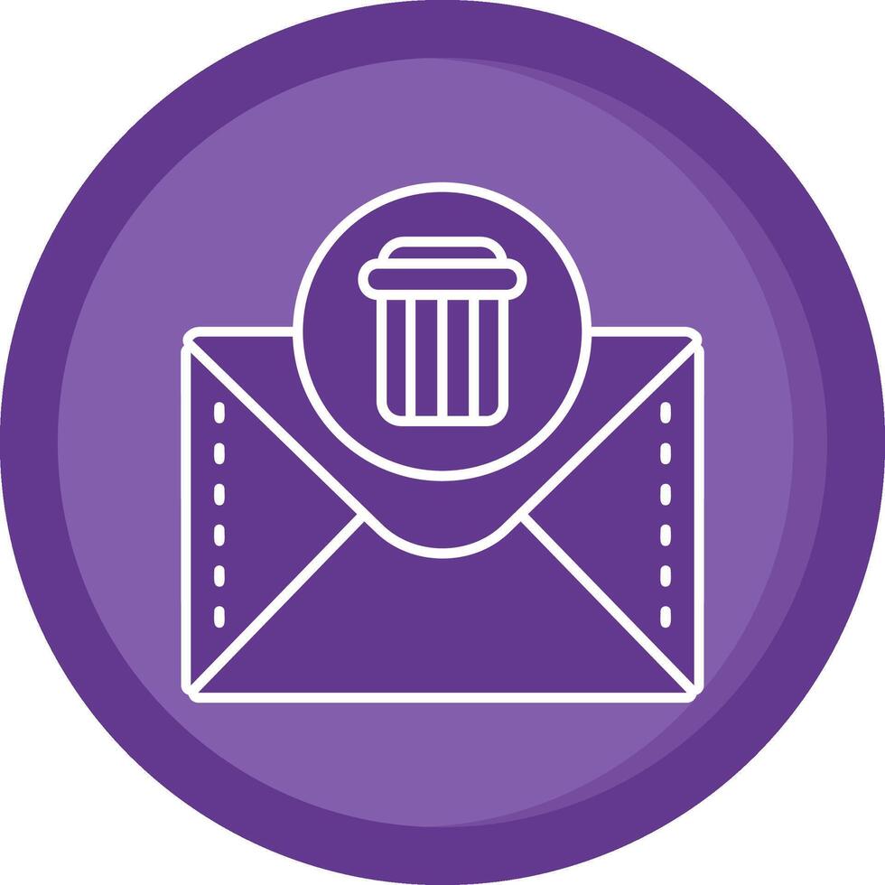 Dustbin Solid Purple Circle Icon vector