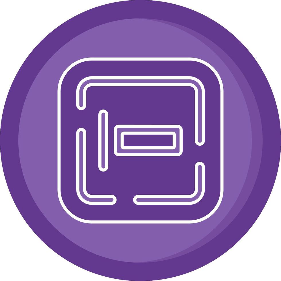 Right align Solid Purple Circle Icon vector