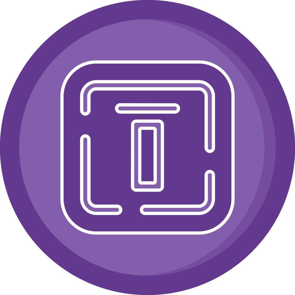 Top alignment Solid Purple Circle Icon vector