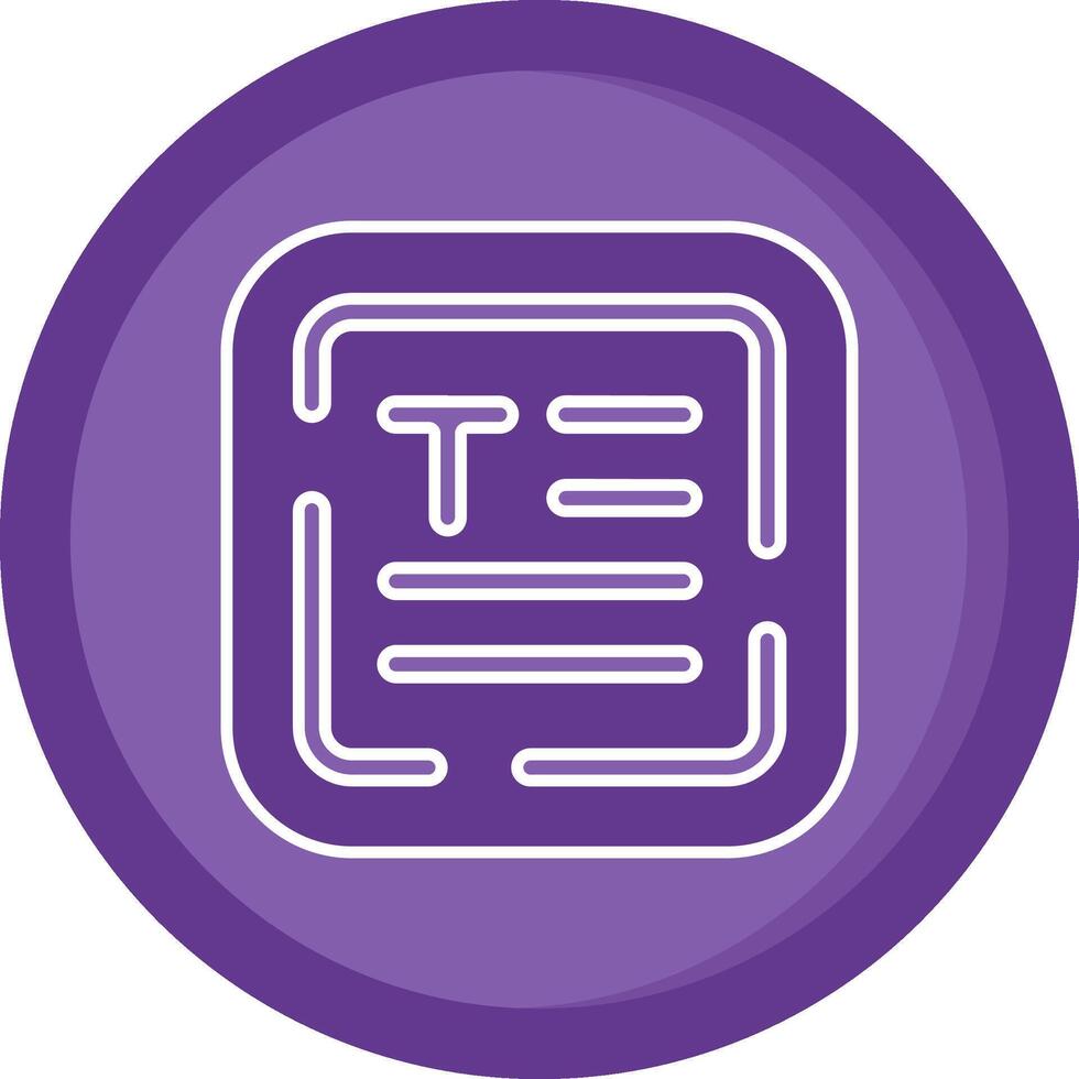 Align text Solid Purple Circle Icon vector