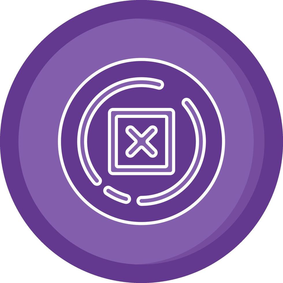 Delete Solid Purple Circle Icon vector