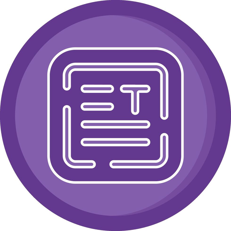 Align text Solid Purple Circle Icon vector