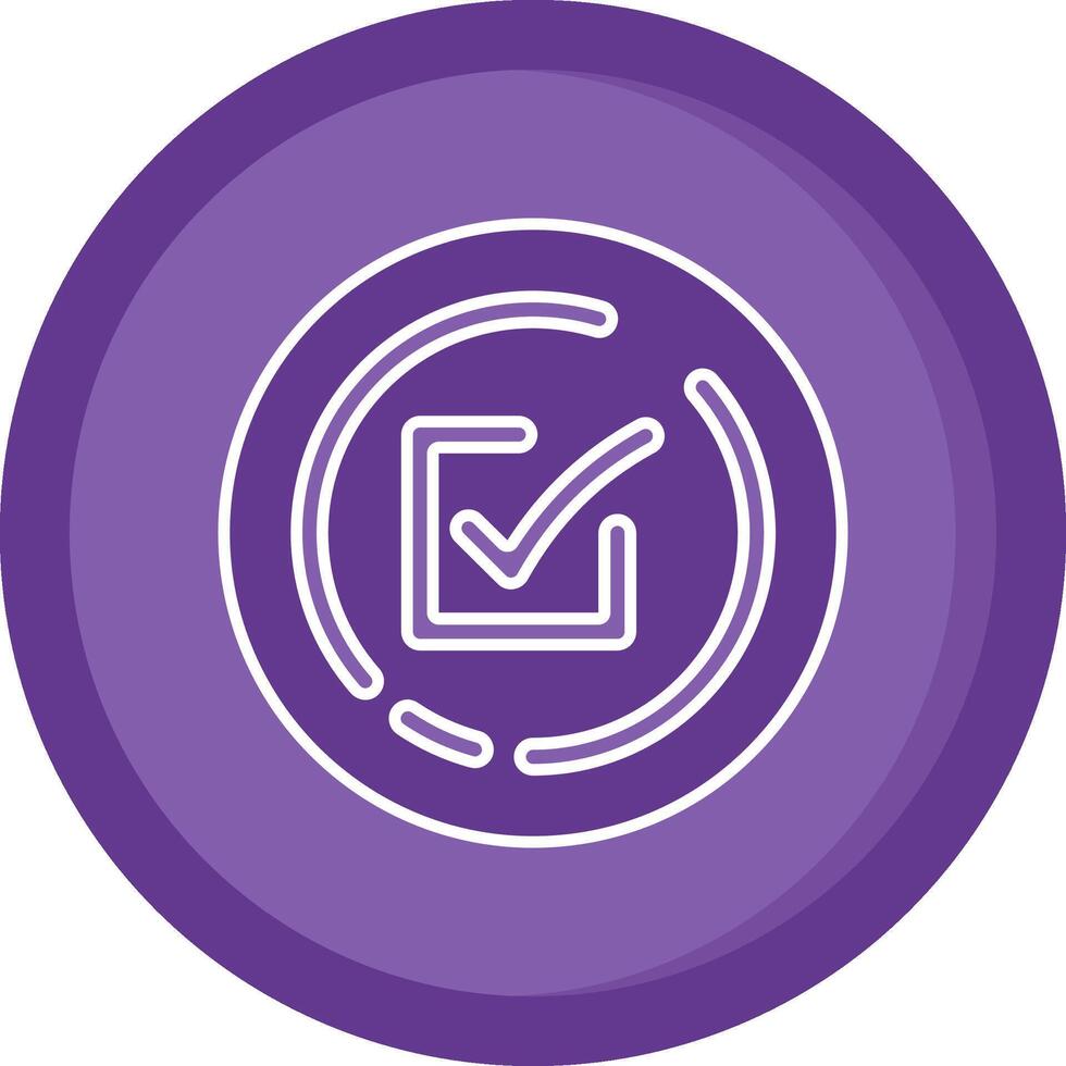 Check box Solid Purple Circle Icon vector