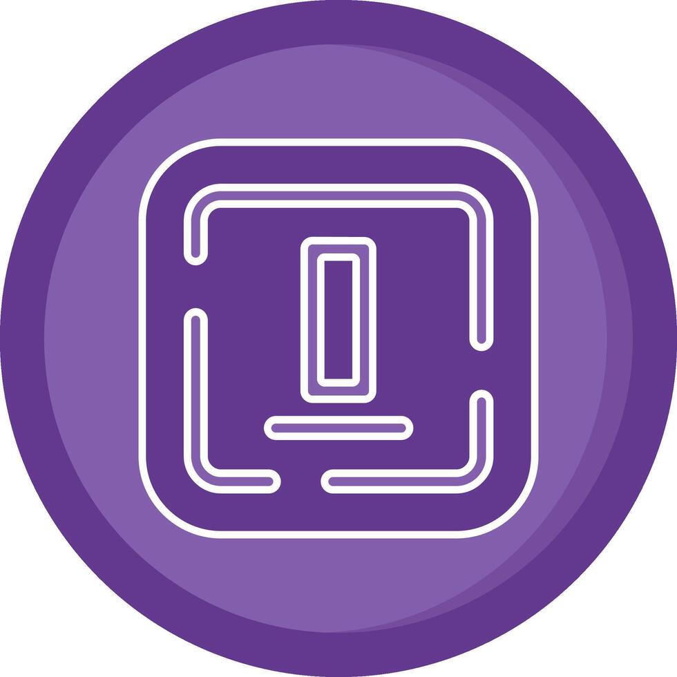 Bottom alignment Solid Purple Circle Icon vector
