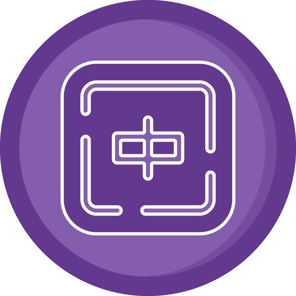 Align objects Solid Purple Circle Icon vector
