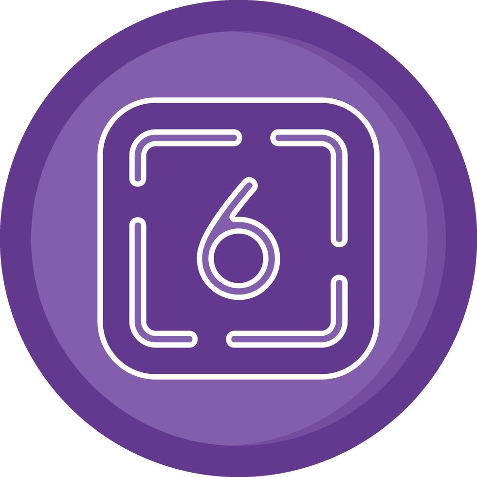 Six Solid Purple Circle Icon vector