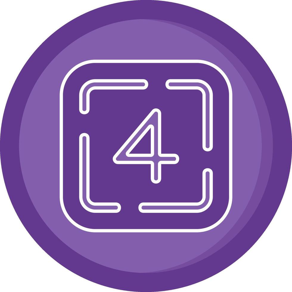 Four Solid Purple Circle Icon vector