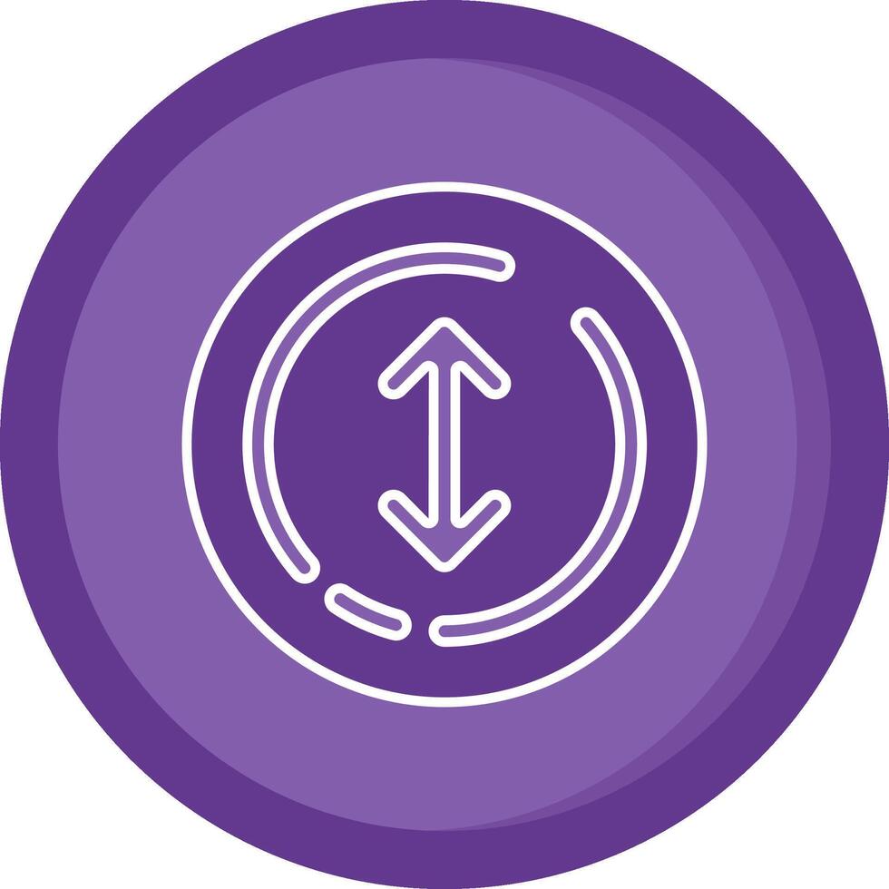 Up and down arrow Solid Purple Circle Icon vector