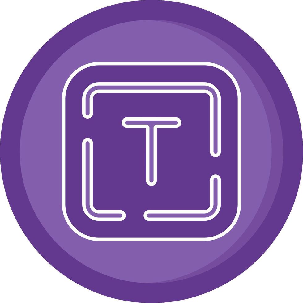 Letter t Solid Purple Circle Icon vector