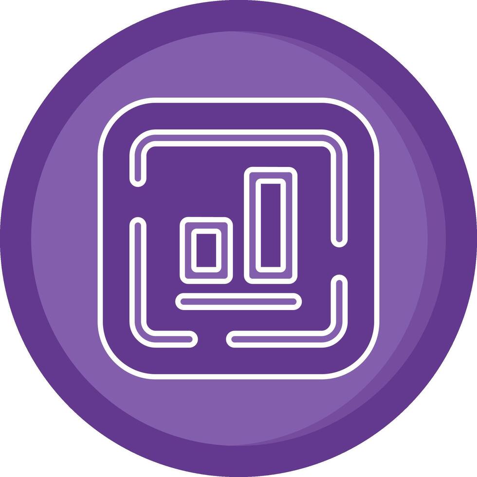 Bottom alignment Solid Purple Circle Icon vector