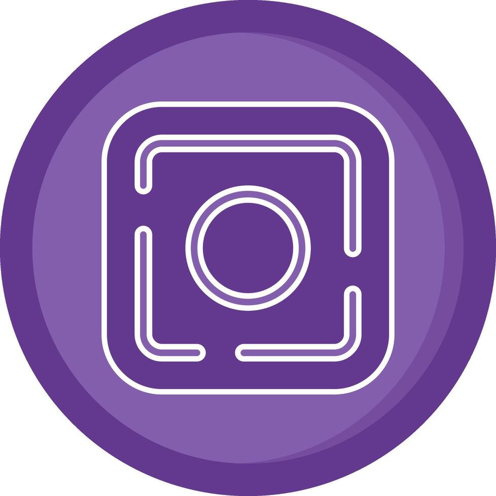 Dot Solid Purple Circle Icon vector