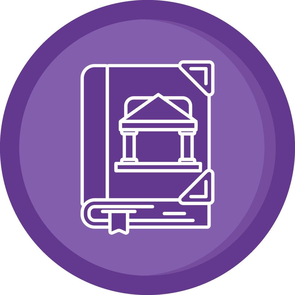 Banking Solid Purple Circle Icon vector
