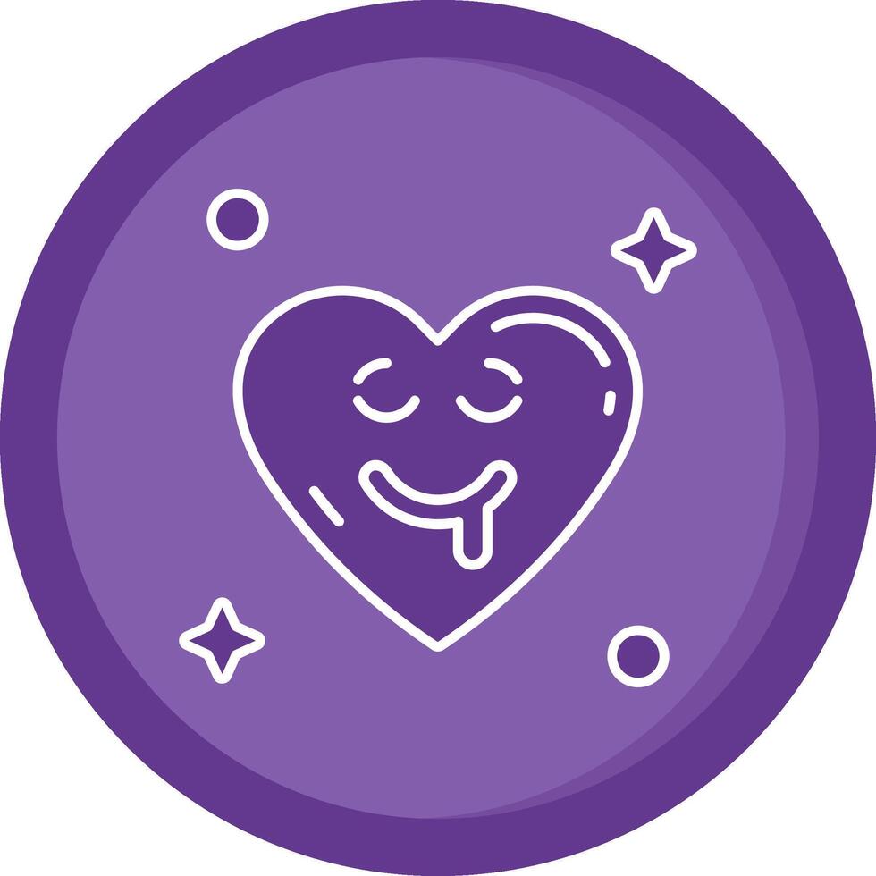 Drooling Solid Purple Circle Icon vector