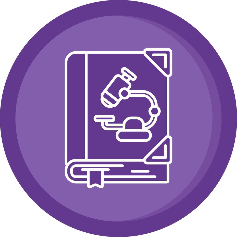 Biology Solid Purple Circle Icon vector