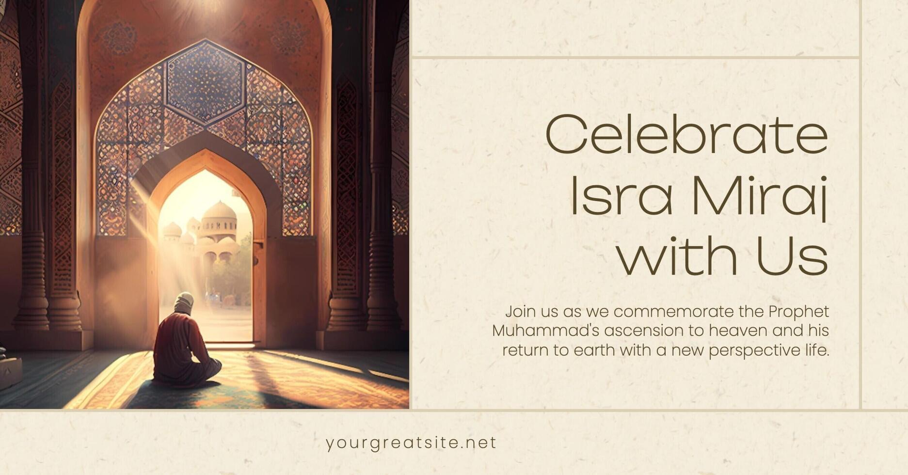 Isra Mi'raj Facebook Ad template