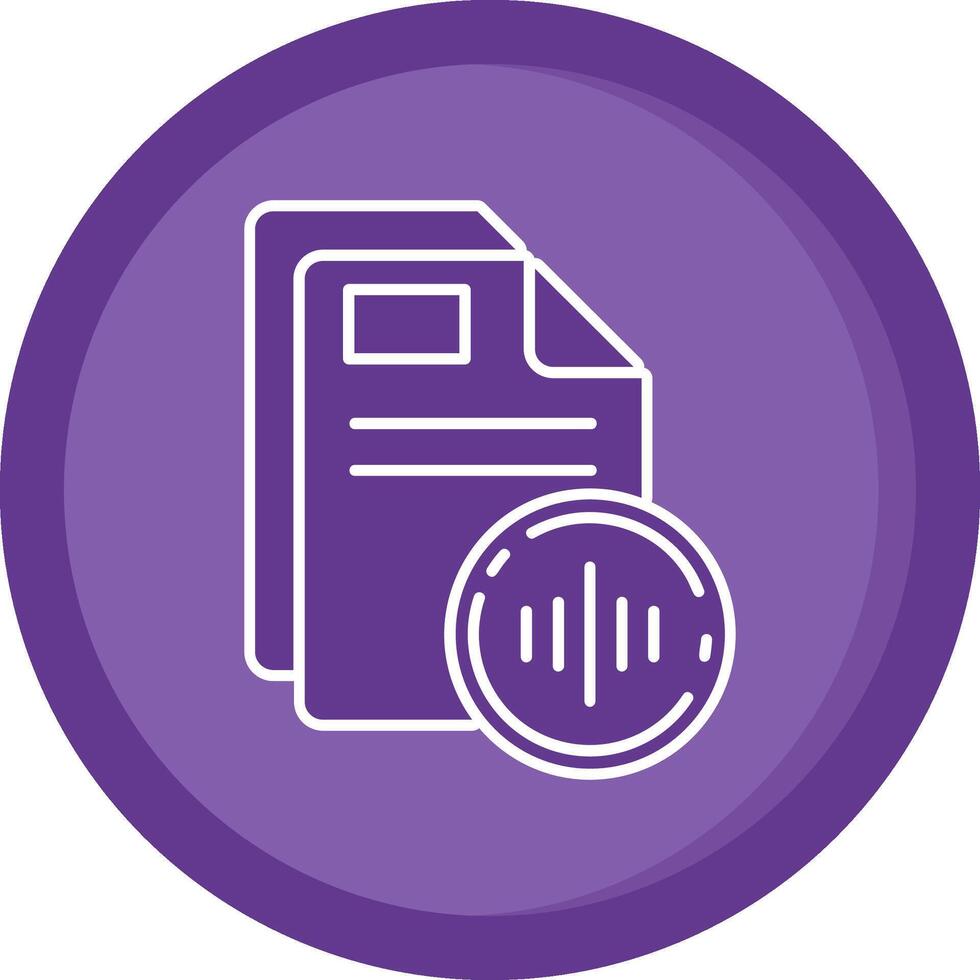 Audio Solid Purple Circle Icon vector