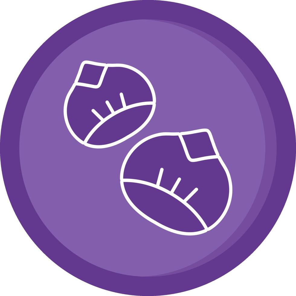 Chestnut Solid Purple Circle Icon vector