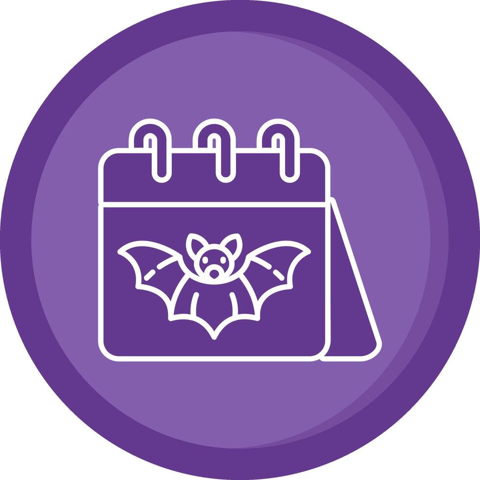 Demon Solid Purple Circle Icon vector