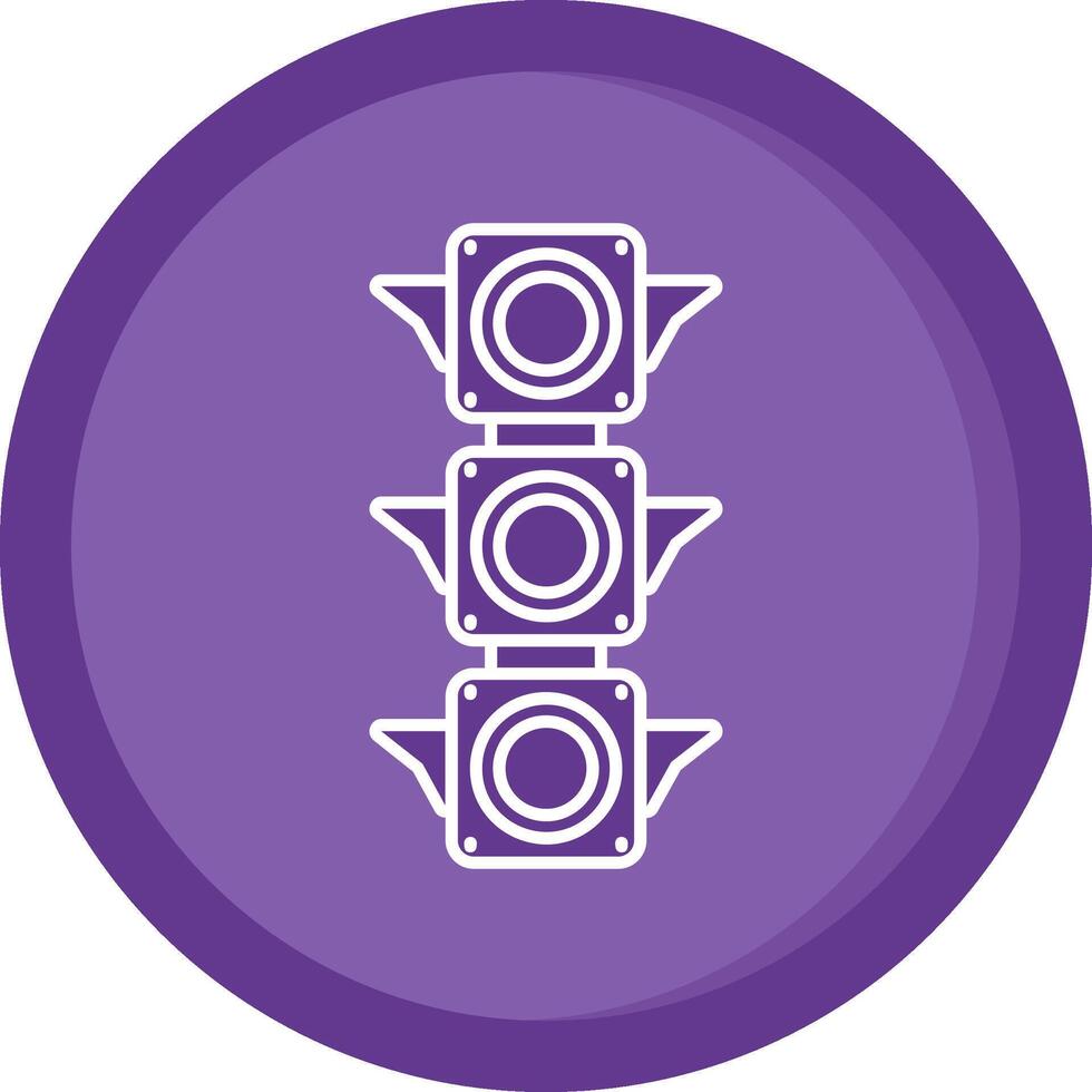 Traffic light Solid Purple Circle Icon vector