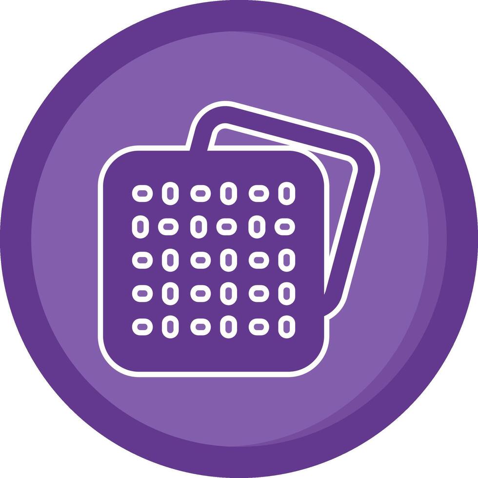 Pattern Solid Purple Circle Icon vector