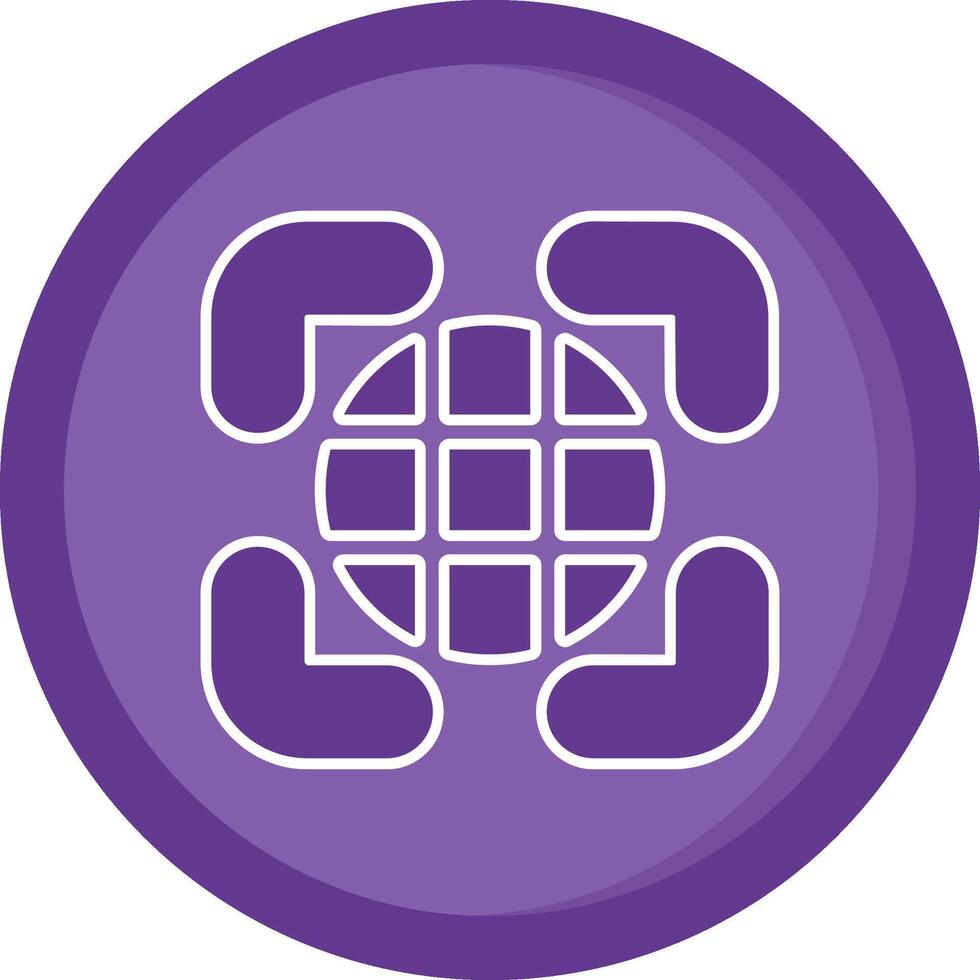 Show grid Solid Purple Circle Icon vector