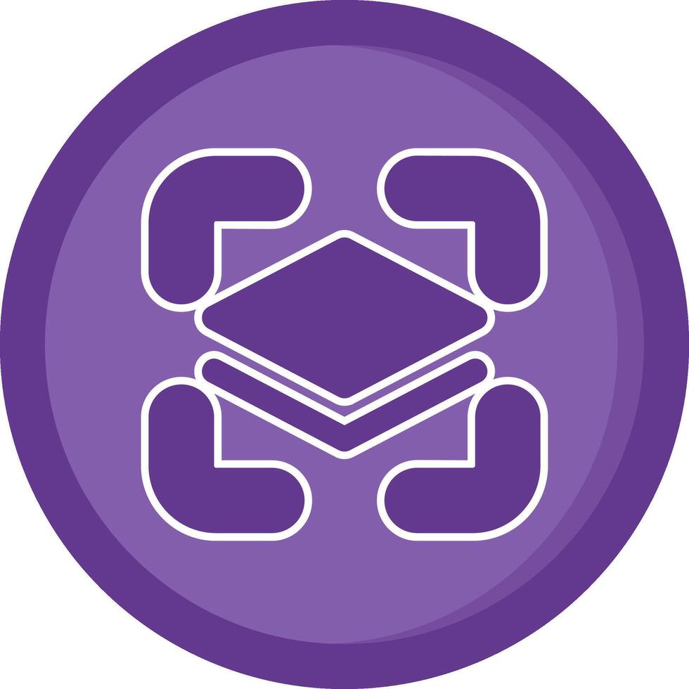 Show layer Solid Purple Circle Icon vector