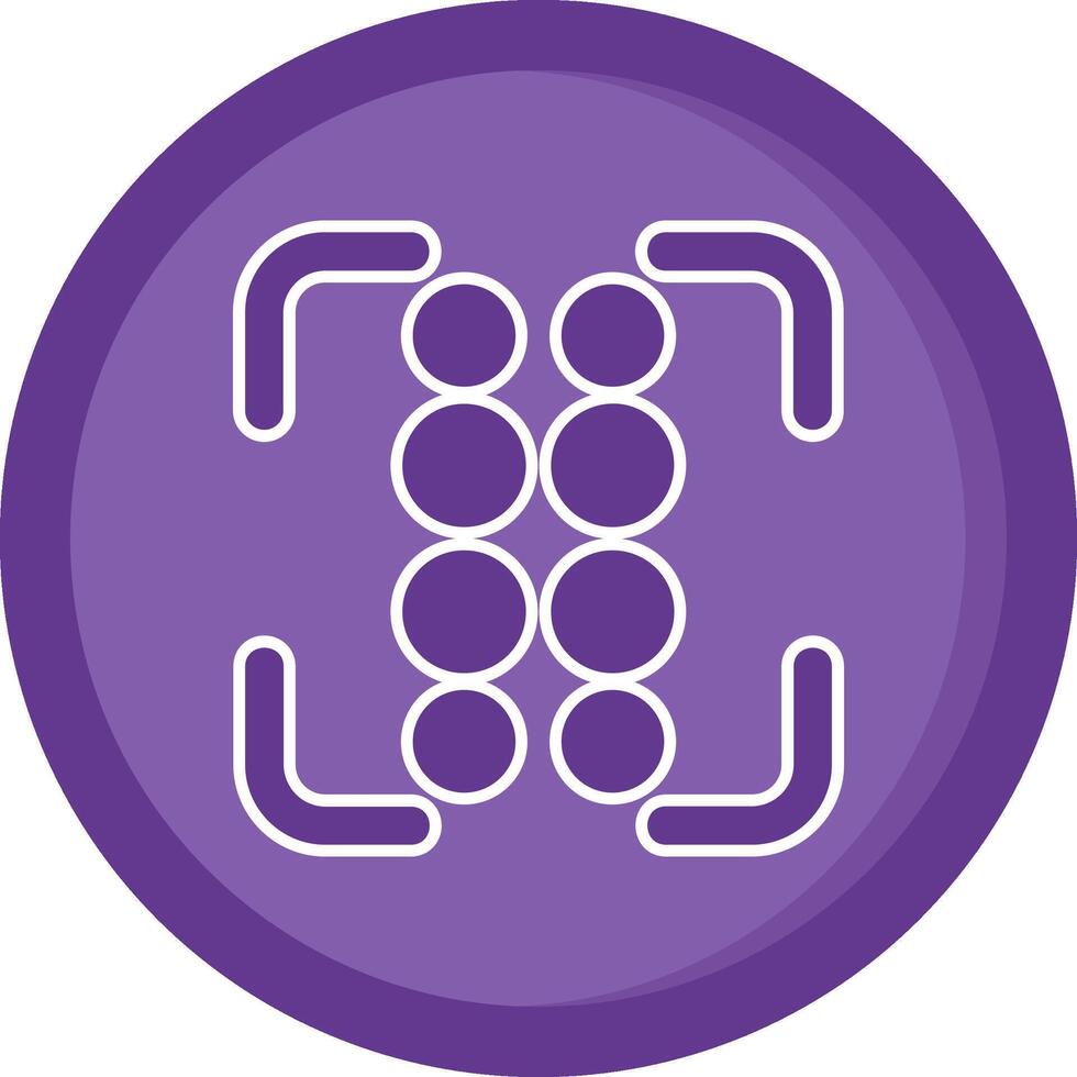 Reorder dots vertical Solid Purple Circle Icon vector