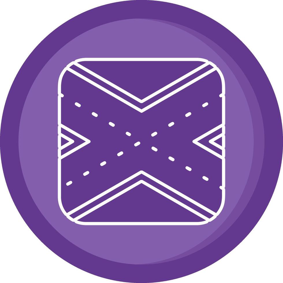 Runway Solid Purple Circle Icon vector