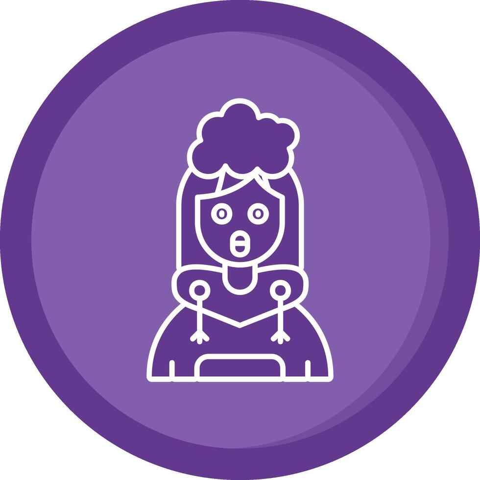 Exploding Solid Purple Circle Icon vector