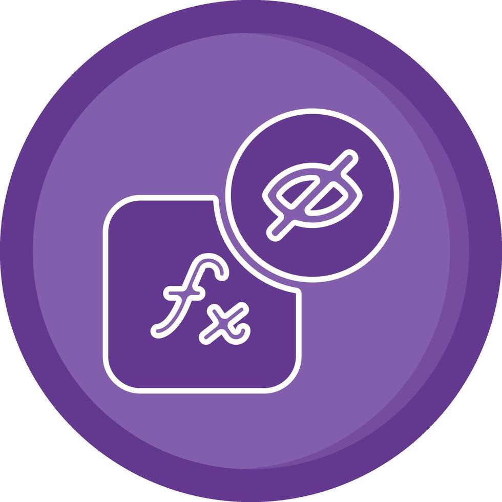 Hidden layer style Solid Purple Circle Icon vector