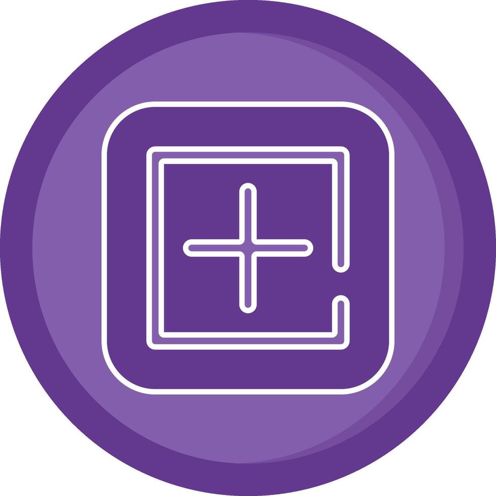 Add square Solid Purple Circle Icon vector