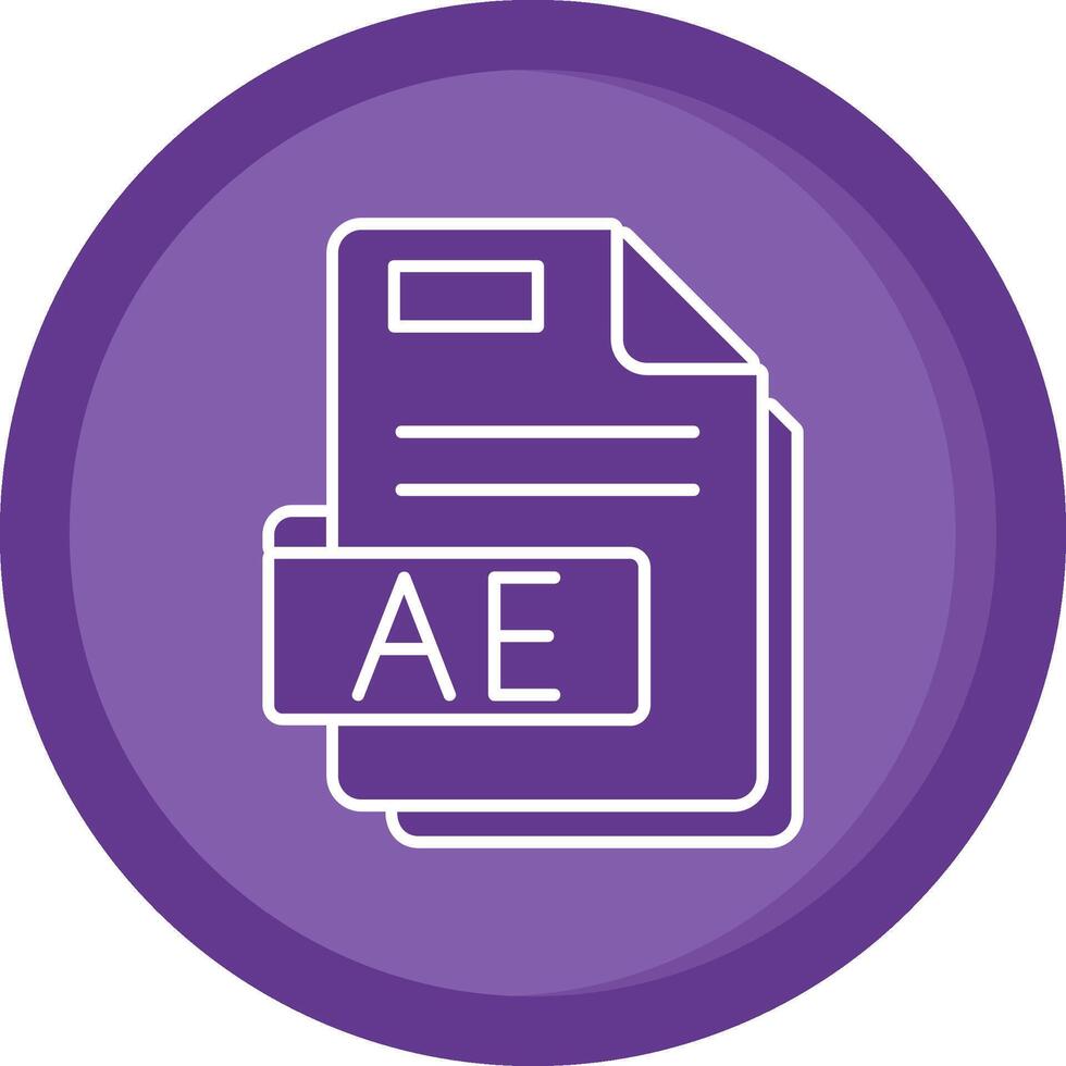 Ae Solid Purple Circle Icon vector
