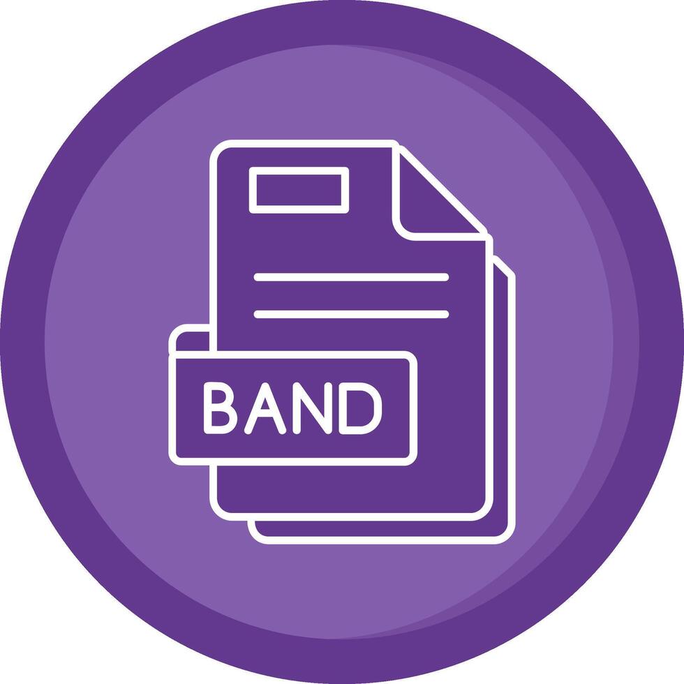 Band Solid Purple Circle Icon vector