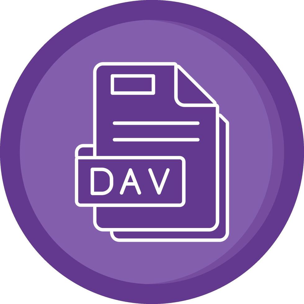 Dav Solid Purple Circle Icon vector