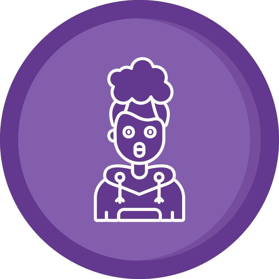 Exploding Solid Purple Circle Icon vector