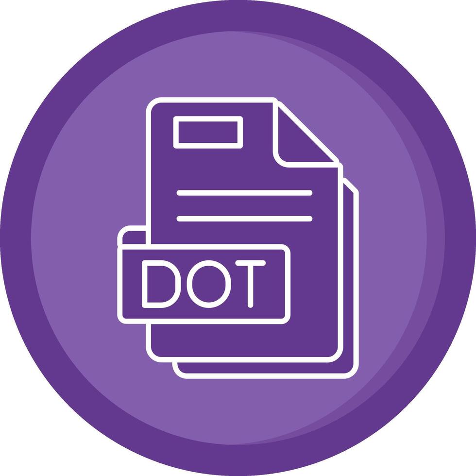 Dot Solid Purple Circle Icon vector