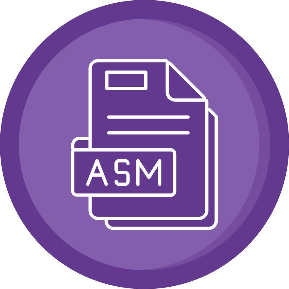 Asm Solid Purple Circle Icon vector