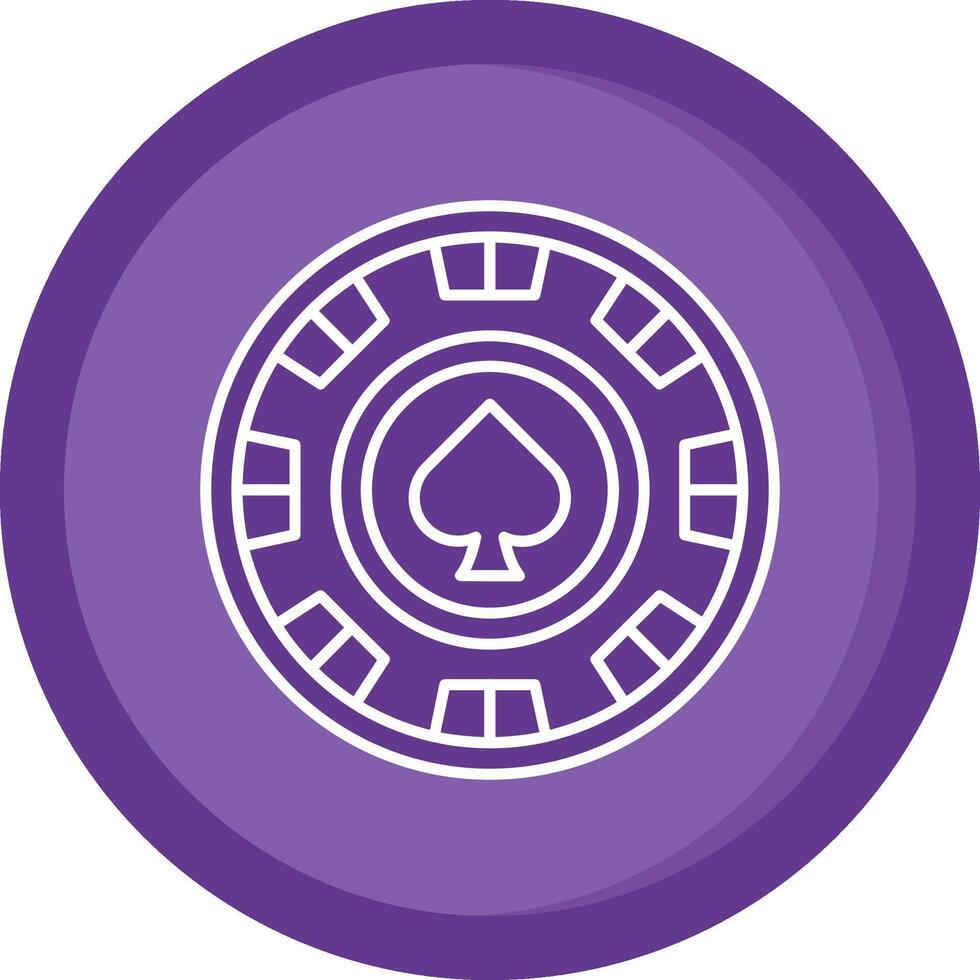 Chip Solid Purple Circle Icon vector