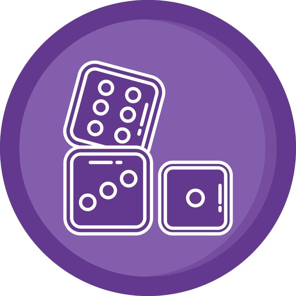 Dices Solid Purple Circle Icon vector