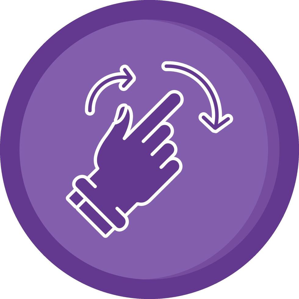 Rotate Right Solid Purple Circle Icon vector