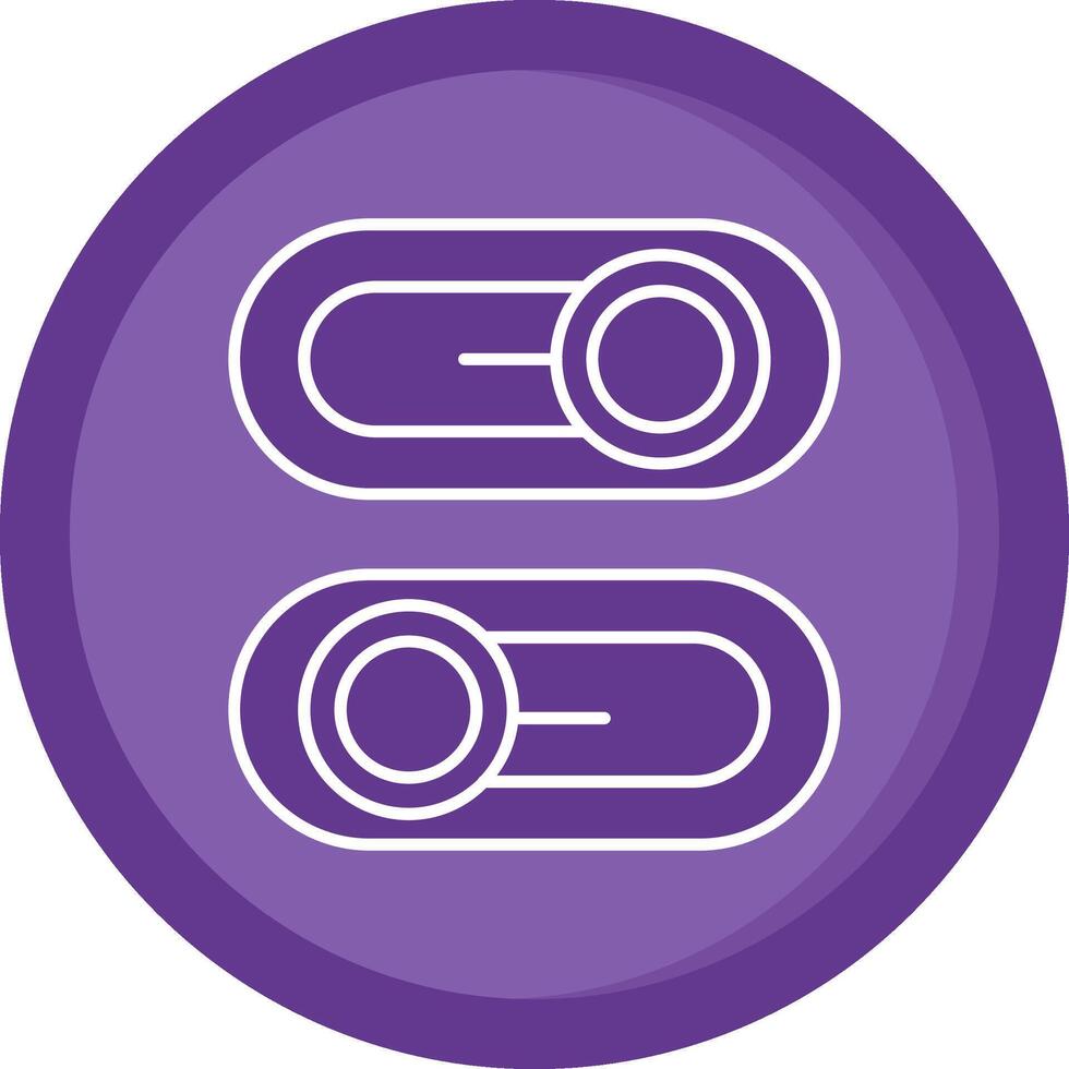 Switch Solid Purple Circle Icon vector
